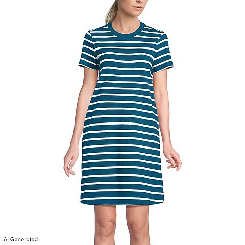 Женские платья Lands' End Sleeveless Eyelet Shift Dress Above the Knee