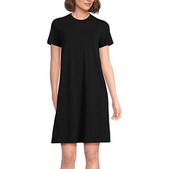 Women's Lands' End Sleeveless Eyelet Shift Dress Above the Knee