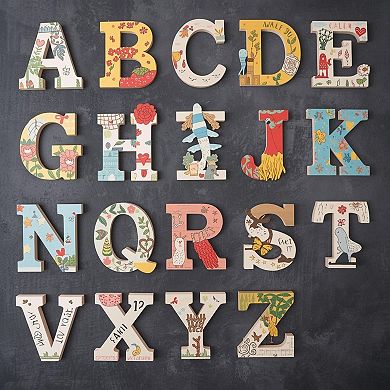 6-Inch Wooden Letters 88-Piece Alphabet Set Unfinished for Crafts Wall Decor