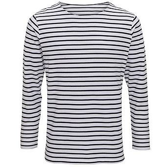 Asquith & Fox Mens Mariniere Coastal Long Sleeve T-Shirt