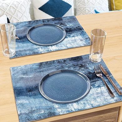 Placemats Set of 4 Modern Abstract Art Placemats Heat Resistant Non-Slip Artwork Dining ( 18"X12")