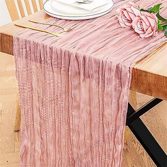 Cheesecloth Table Runner, Boho Rustic Gauze, Wedding & Party Decor