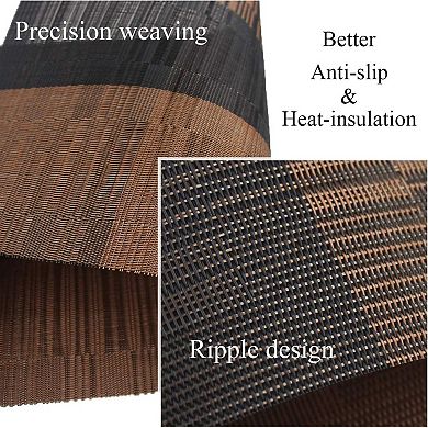 Placemats,Durable Placemats for Dining Table,Washable Woven Vinyl Kitchen Placemats Set of 4