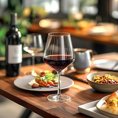 Great Ambitions Set of 6 Unbreakable Stemmed Wine Glasses, 16oz Reusable for Outdoors & Home