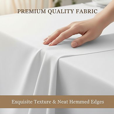Rectangle Tablecloths Set of 6 Reusable Washable Polyester