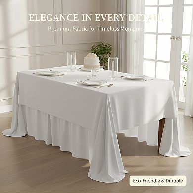 Rectangle Tablecloths Set of 6 Reusable Washable Polyester