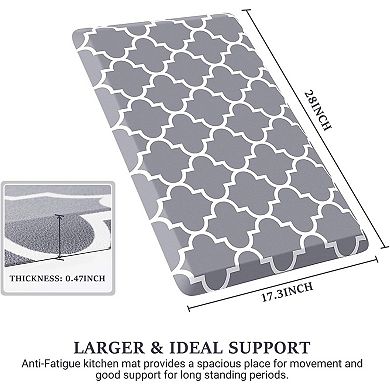 Kitchen Mat and Rugs Cushioned Anti-Fatigue,Non Slip Waterproof Ergonomic Comfort Mat for Kitchen