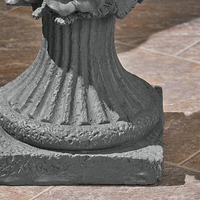 TEINIE MGO Garden Urn Planter Lightweight Concrete 11.75x11.75x19.5 in