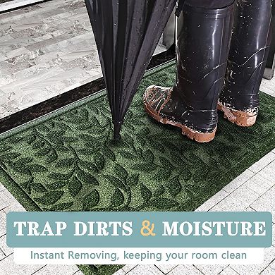 Sturdy Front Entrance Doormats,Durable Heavy Duty Welcome Mat,Thick Absorbent Rubber Non Slip Mat