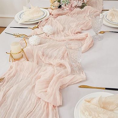 Cheesecloth Table Runner Boho Gauze, Rustic Wedding & Party Decor