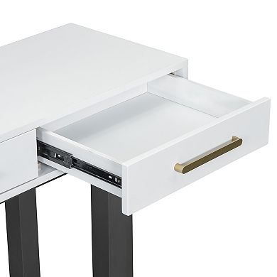 Aoolive Storage Console Table with 3 Drawers, Floating-Inspired Modern Entryway Display Table