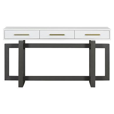Aoolive Storage Console Table with 3 Drawers, Floating-Inspired Modern Entryway Display Table
