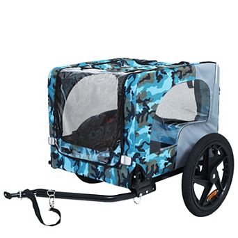 BAOURE Versatile Camouflage Collapsible Dog Bike Carrier For Family Outdoor Adventures