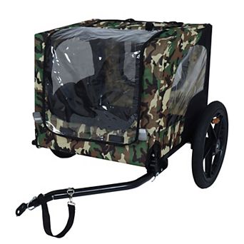 BAOURE Versatile Camouflage Collapsible Dog Bike Carrier For Family Outdoor Adventures