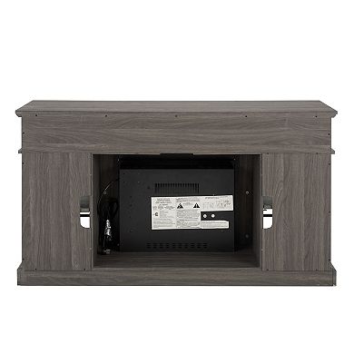 Modern Classic TV Stand, Media Console with Open Shelving & Closed Storage Cabinets