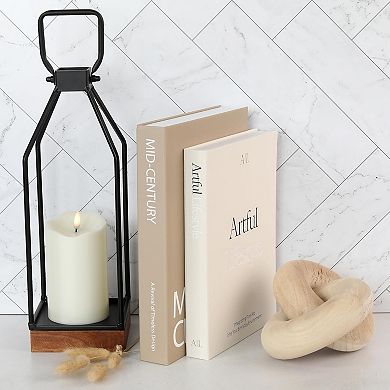 Decorative Books - Set of 2 Stylish Boxes Enhance Your Coffee Table, Bookshelf or Mantel Decor