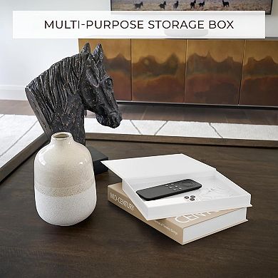 Decorative Books - Set of 2 Stylish Boxes Enhance Your Coffee Table, Bookshelf or Mantel Decor