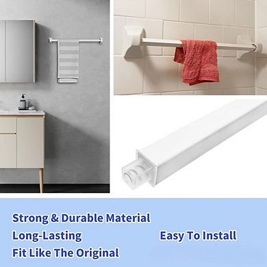 Great Ambitions 24" Towel Bar Replacement Rod, Spring-End Wall Mount
