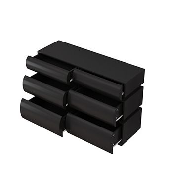 Gikpal Modern 6-Drawer Handle-less Dresser with Anti-Tip Safety Device