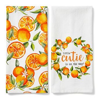 2 Pack Printed Kitchen Towels, Super Absorbent Soft Dish Towels, Reusable Towels for Kitchen 24"x16"