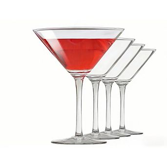 Great Ambitions Set of 4, 8oz Martini Coupe Glasses for Cocktails
