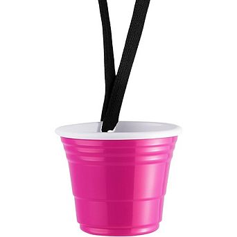 Red Cup Living 2-Oz Pink Reusable Shot Glasses with Lanyard Durable Party & Gift Set for Cocktails