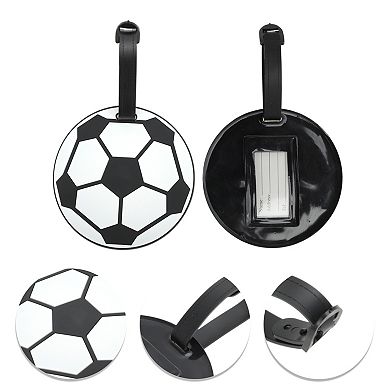 1 Pc Football Luggage Tag for Travelling Black White