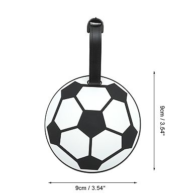 1 Pc Football Luggage Tag for Travelling Black White