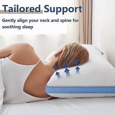 Pillows Standard Size Set of 2, Soft Supportive 3D Down Alternative Bed Pillow 2 Pack,18x26