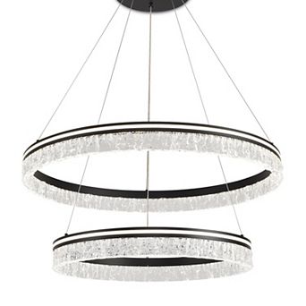 Contemporary Crystal Style Tiered LED Chandelier Light For Modern Family Living Rooms
