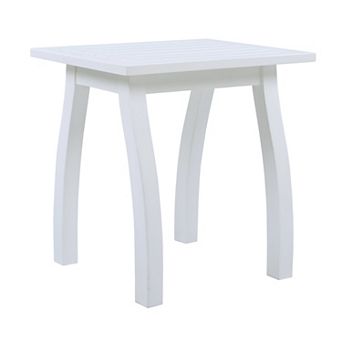 TEINIE 19" Square Outdoor Wood End Table Teak