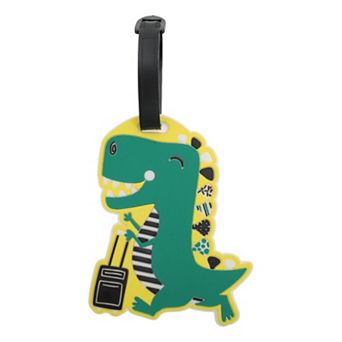 1 pc Little Dinosaur Luggage Tag for Travelling Green