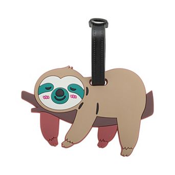 1 pc Tree Branch Sloth Luggage Tag for Travelling Light Brown