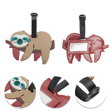 1 Pc Tree Branch Sloth Luggage Tag for Travelling Light Brown