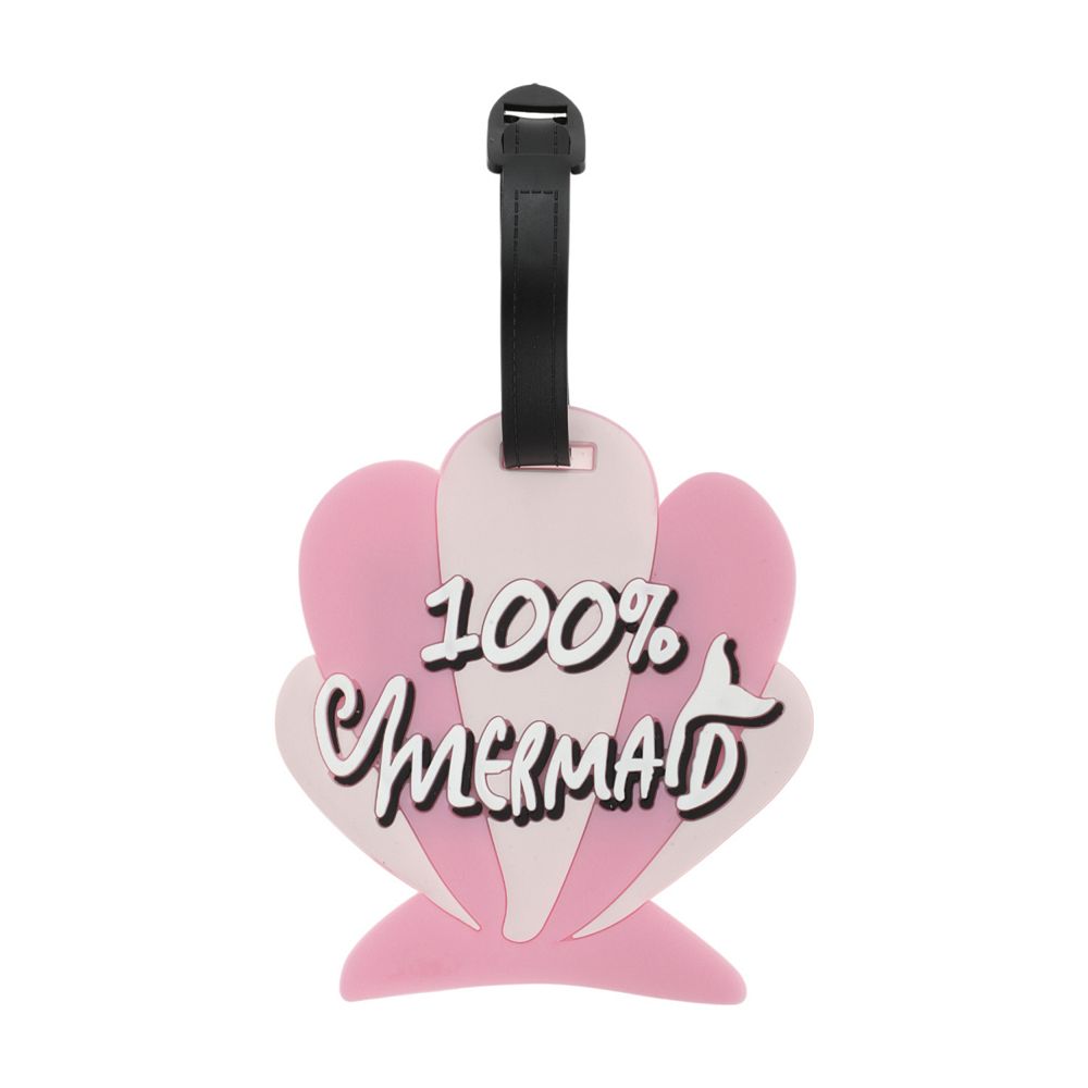 1 Pc Fishtail Luggage Tag for Travelling Pink