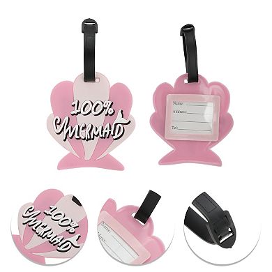 1 Pc Fishtail Luggage Tag for Travelling Pink