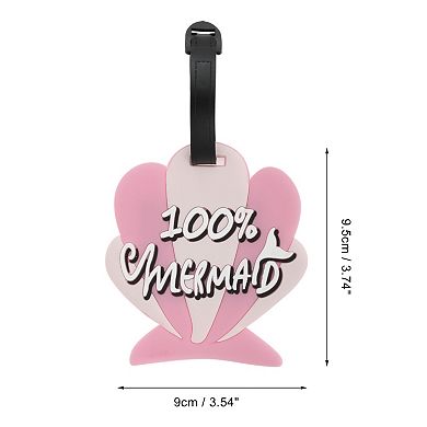 1 Pc Fishtail Luggage Tag for Travelling Pink
