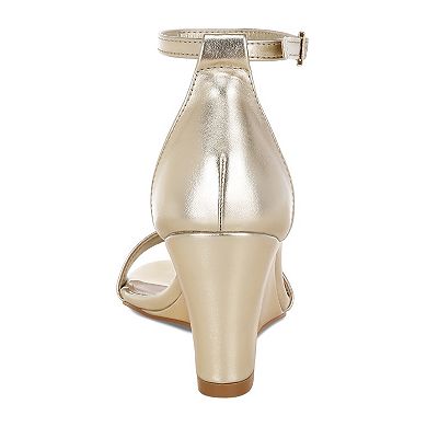 Rag & Co Volora Women's Wedge Ankle Strap Sandals