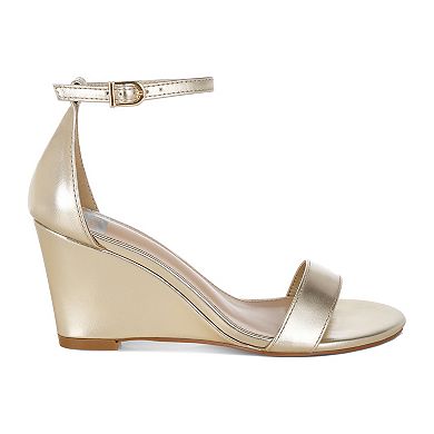 Rag & Co Volora Women's Wedge Ankle Strap Sandals