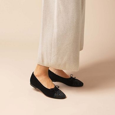 Amelie Cap-Toe Leather Ballet Flat (Women)
