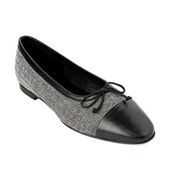 Amelie Cap-Toe Leather Ballet Flat (Women)
