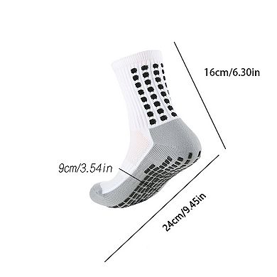 Unisex Non Slip Grip Athletic Socks with Arch Support Cushioned Sports Socks 3 Pack