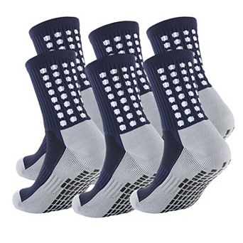 Unisex Non Slip Grip Athletic Socks with Arch Support Cushioned Sports Socks 3 Pack