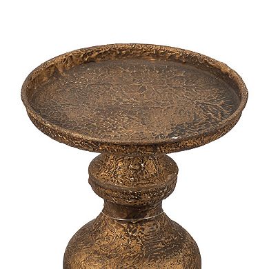 TOEMOA Antique Style Decorative Metal Candle Holder for Dining Table Display