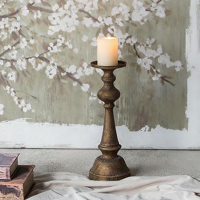 TOEMOA Antique Style Decorative Metal Candle Holder for Dining Table Display