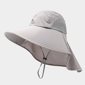 Wide Brim Sun Hat with Neck Flap UV Protection Lightweight Breathable Outdoor Hat