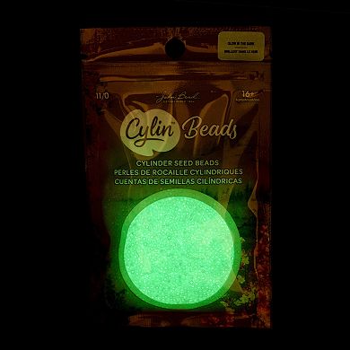 Cylin Bead 11/0 Glass Cylindrical Glow in Dark with AB Coating Seed Beads 25g Bag
