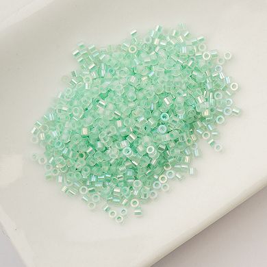 Cylin Bead 11/0 Glass Cylindrical Glow in Dark with AB Coating Seed Beads 25g Bag