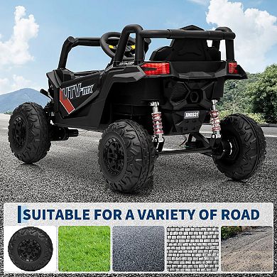 12V Kids UTV Buggy Electric Ride-On Car with Parental Remote Control, 4WD/2WD Switchable, Suspension