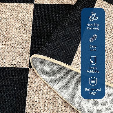 Contemporary Area Rug Machine Washable Low Pile Pet Friendly Ultra Thin Carpet for Kid's Room
